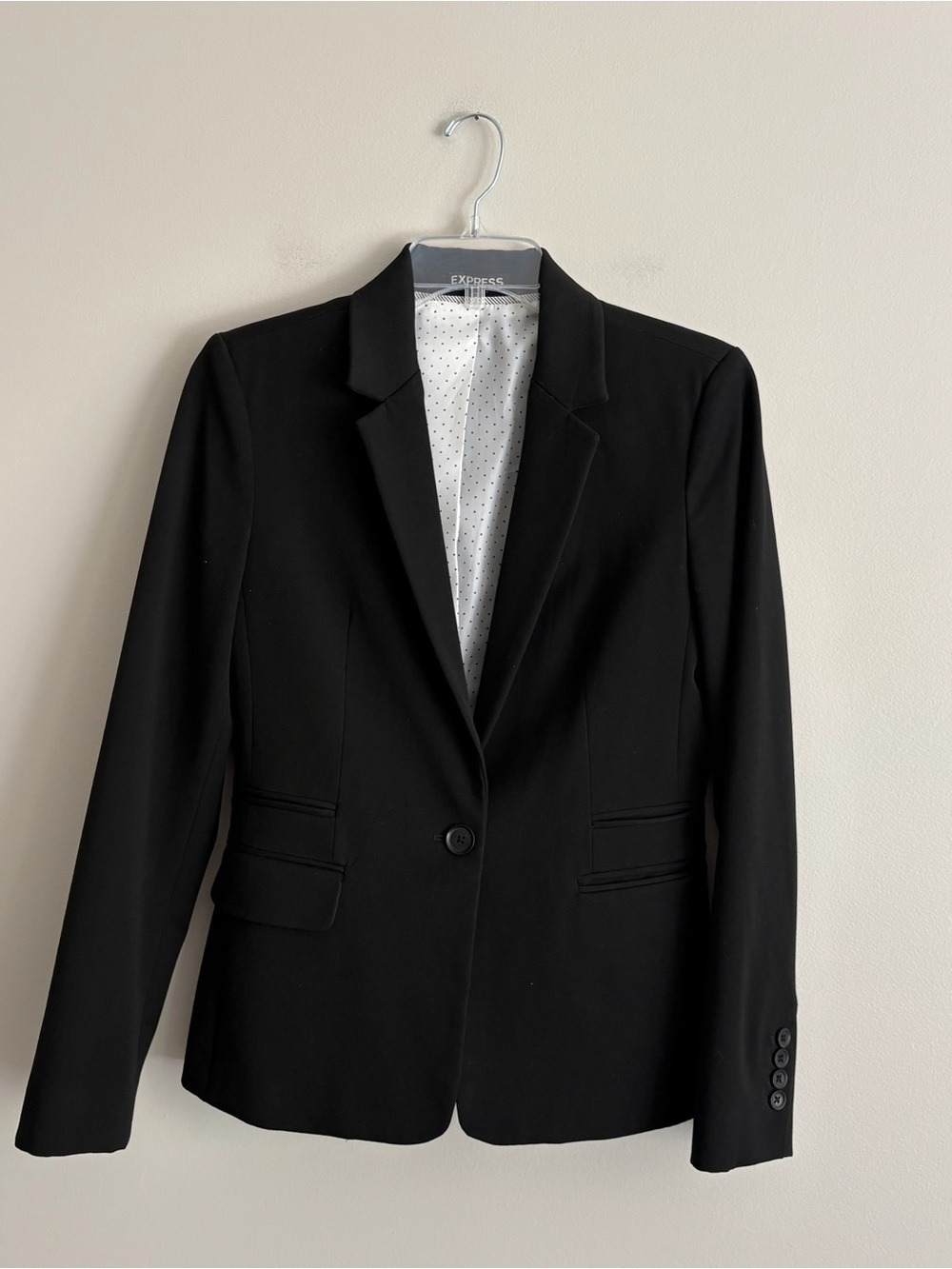 Express Black Single-Button Blazer for Women